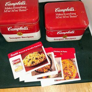 Vintage Campbell's  soup recipe tins